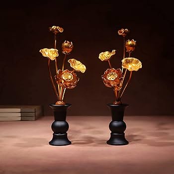 仏壇用　仏具　花たて2個セット Amazon｜WILLRAY 常花 セット 花立て お仏壇用仏具 蓮花 はすは